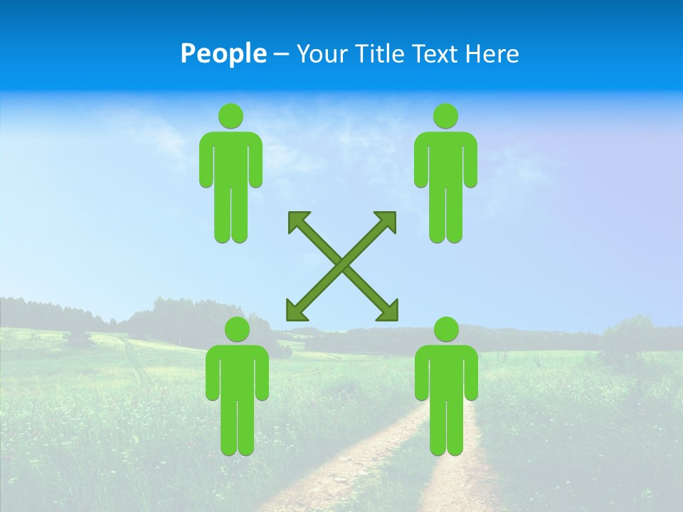 Corporation Human Character PowerPoint Template