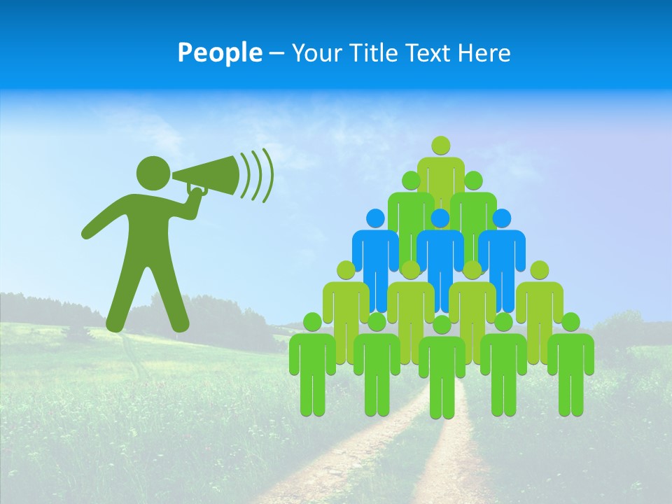 Corporation Human Character PowerPoint Template