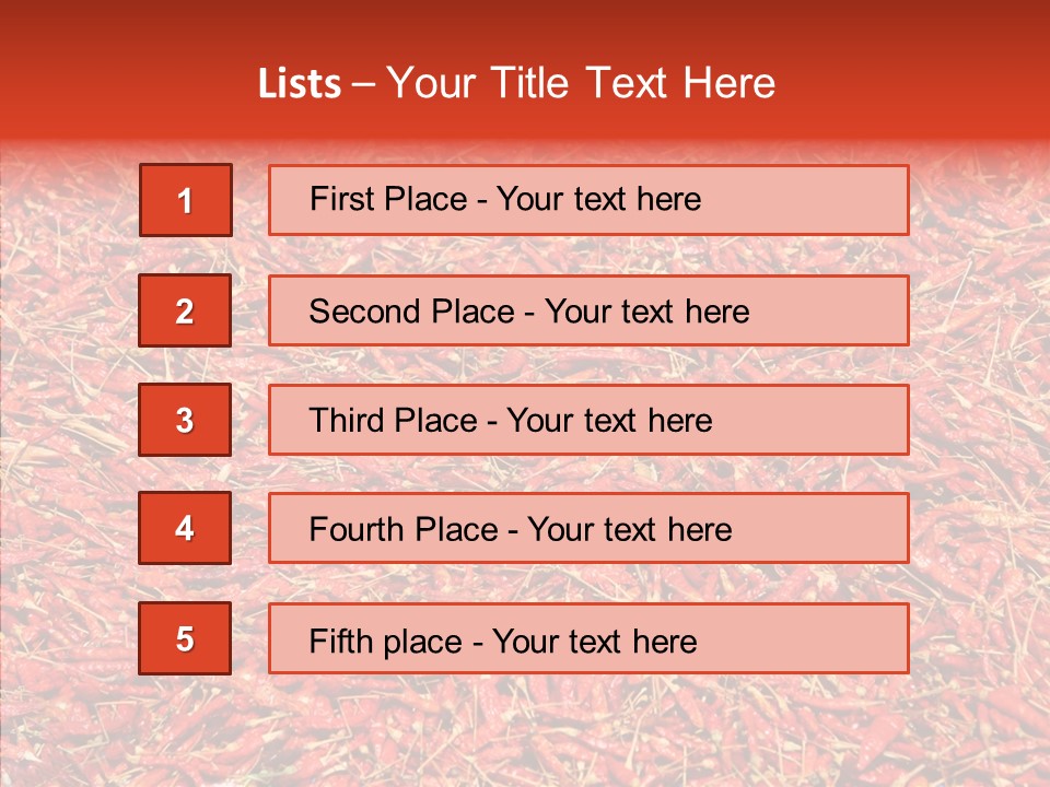 Close Up Colors Chili PowerPoint Template
