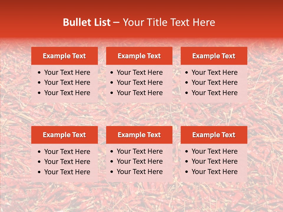 Close Up Colors Chili PowerPoint Template