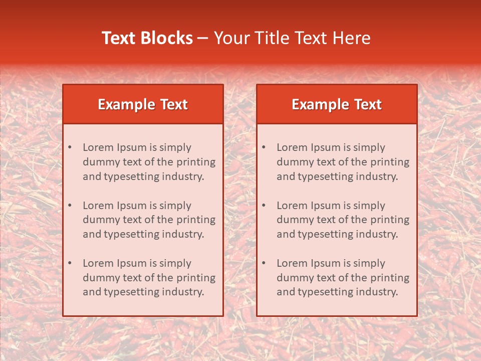 Close Up Colors Chili PowerPoint Template