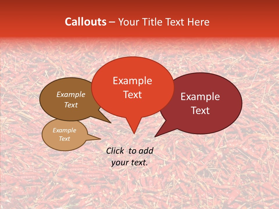 Close Up Colors Chili PowerPoint Template