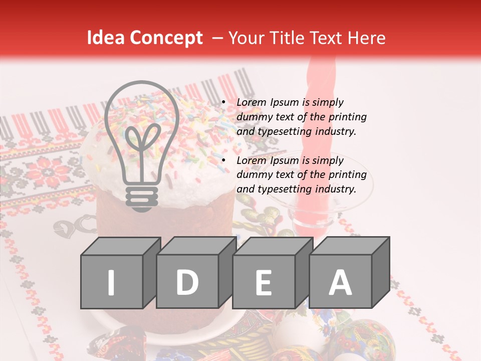 Feast Candle Yellow PowerPoint Template