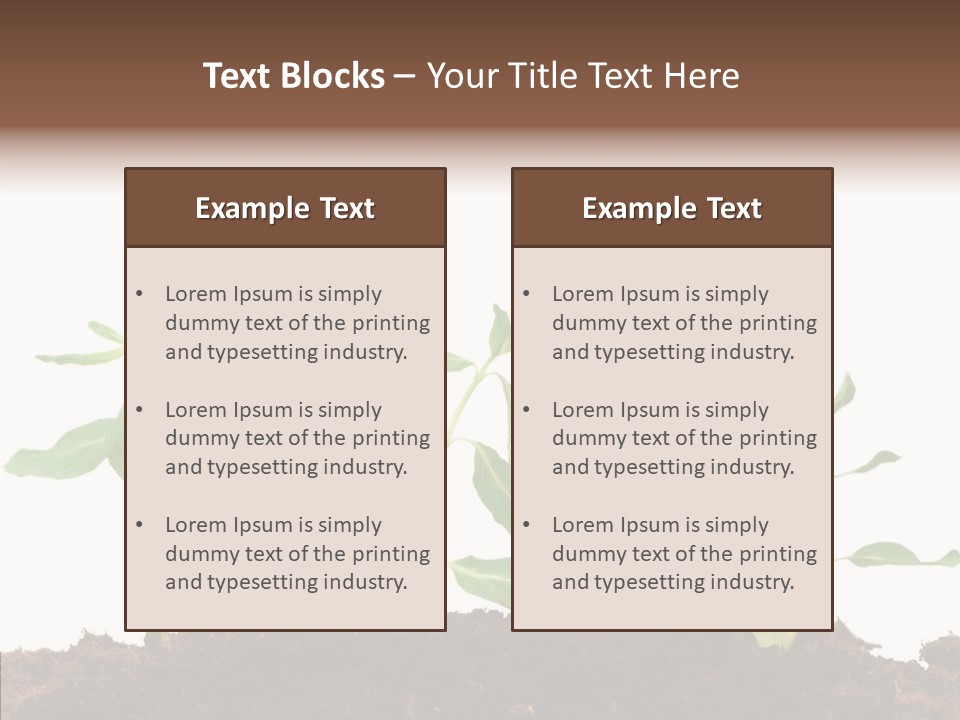 Leaf Environmental Growth PowerPoint Template