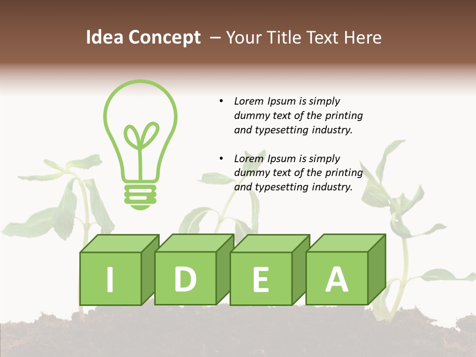 Leaf Environmental Growth PowerPoint Template