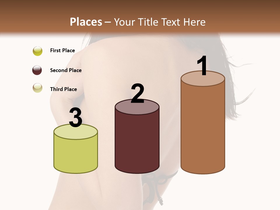 Bikini Beautiful Person PowerPoint Template