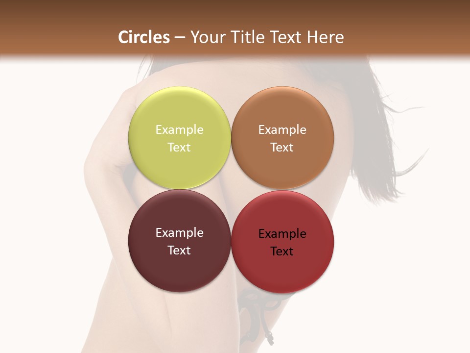 Bikini Beautiful Person PowerPoint Template