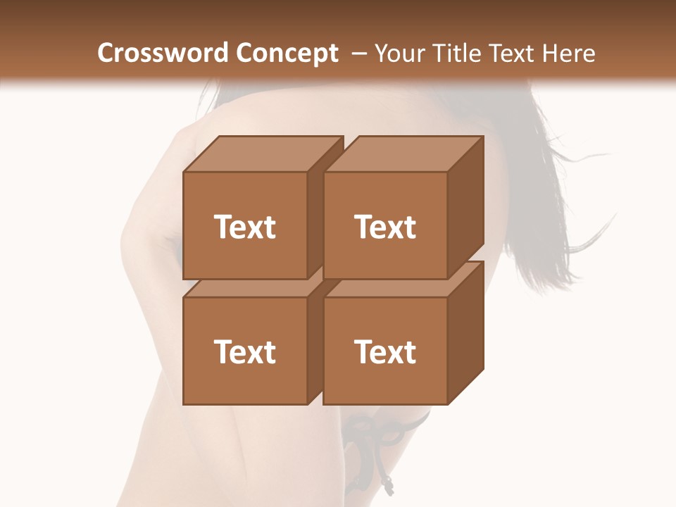 Bikini Beautiful Person PowerPoint Template