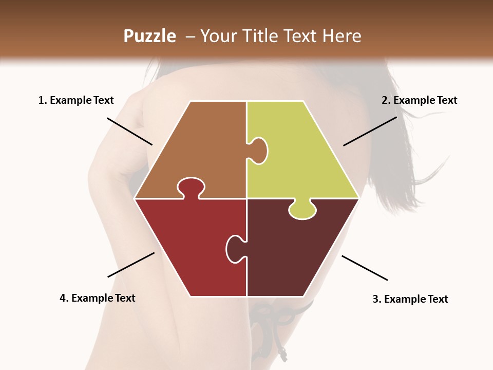 Bikini Beautiful Person PowerPoint Template