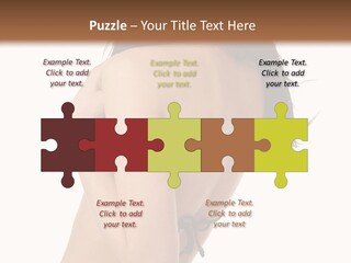 Bikini Beautiful Person PowerPoint Template