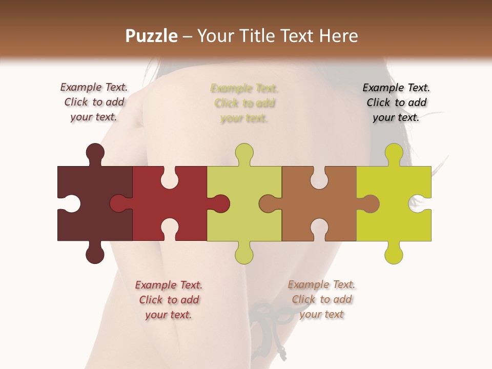 Bikini Beautiful Person PowerPoint Template