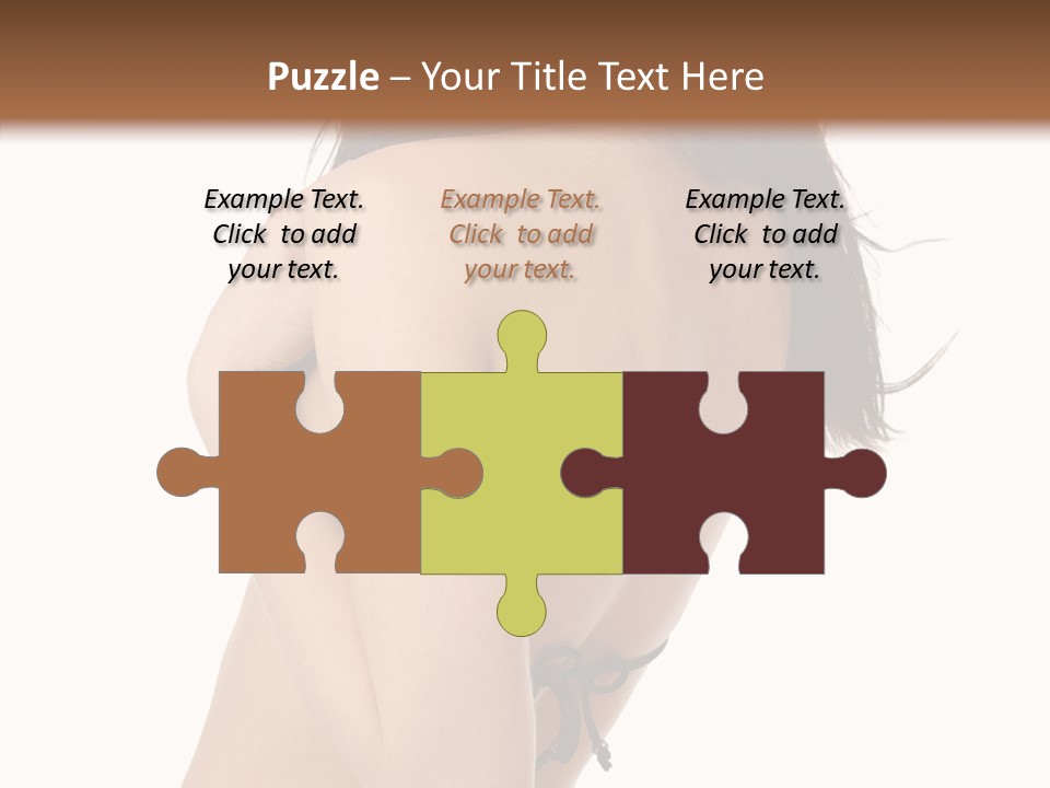 Bikini Beautiful Person PowerPoint Template