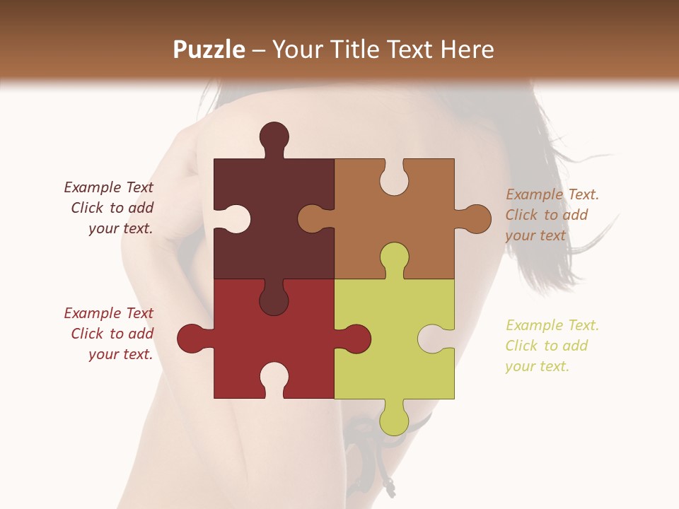 Bikini Beautiful Person PowerPoint Template