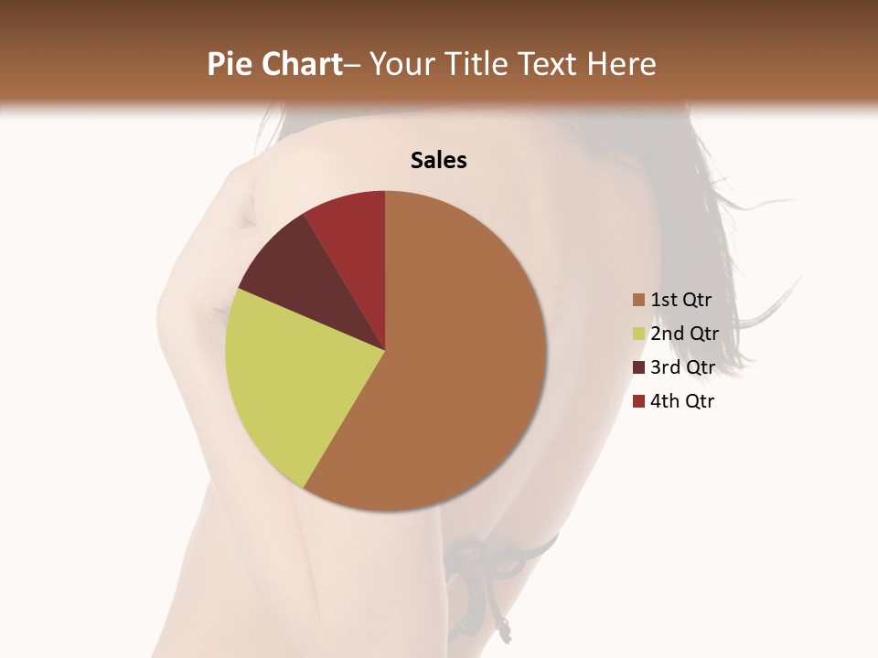 Bikini Beautiful Person PowerPoint Template