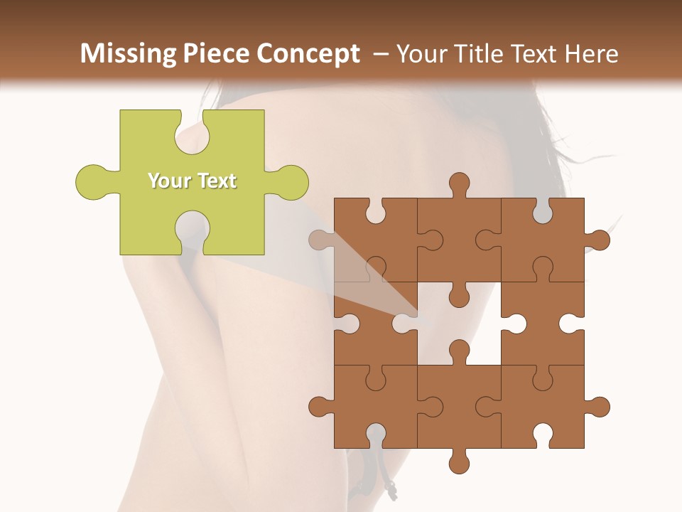 Bikini Beautiful Person PowerPoint Template