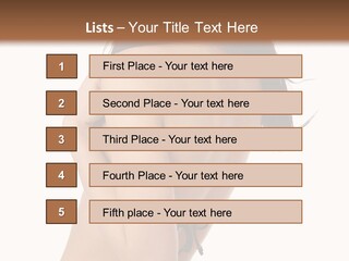 Bikini Beautiful Person PowerPoint Template