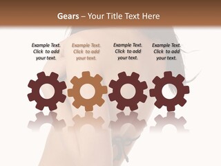 Bikini Beautiful Person PowerPoint Template