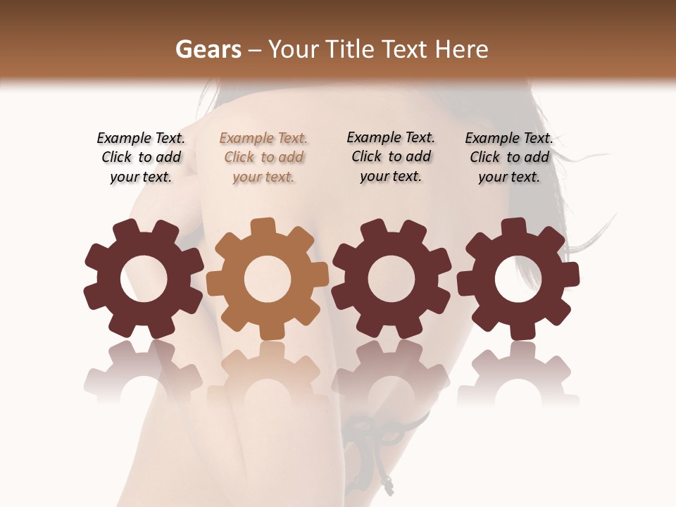 Bikini Beautiful Person PowerPoint Template