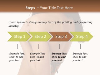 Bikini Beautiful Person PowerPoint Template