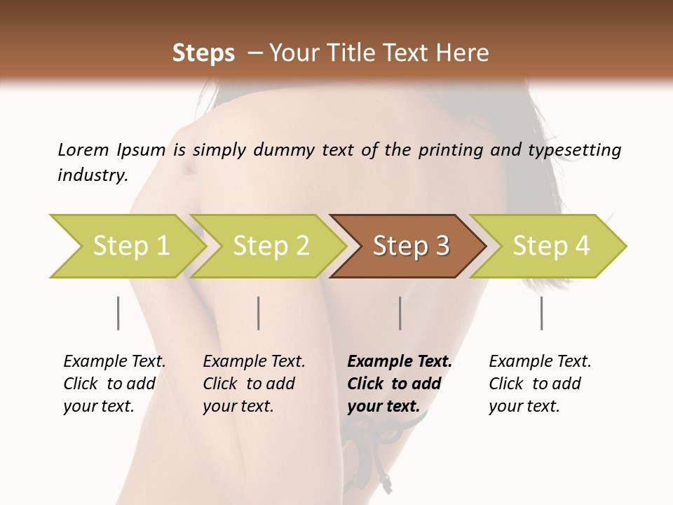 Bikini Beautiful Person PowerPoint Template