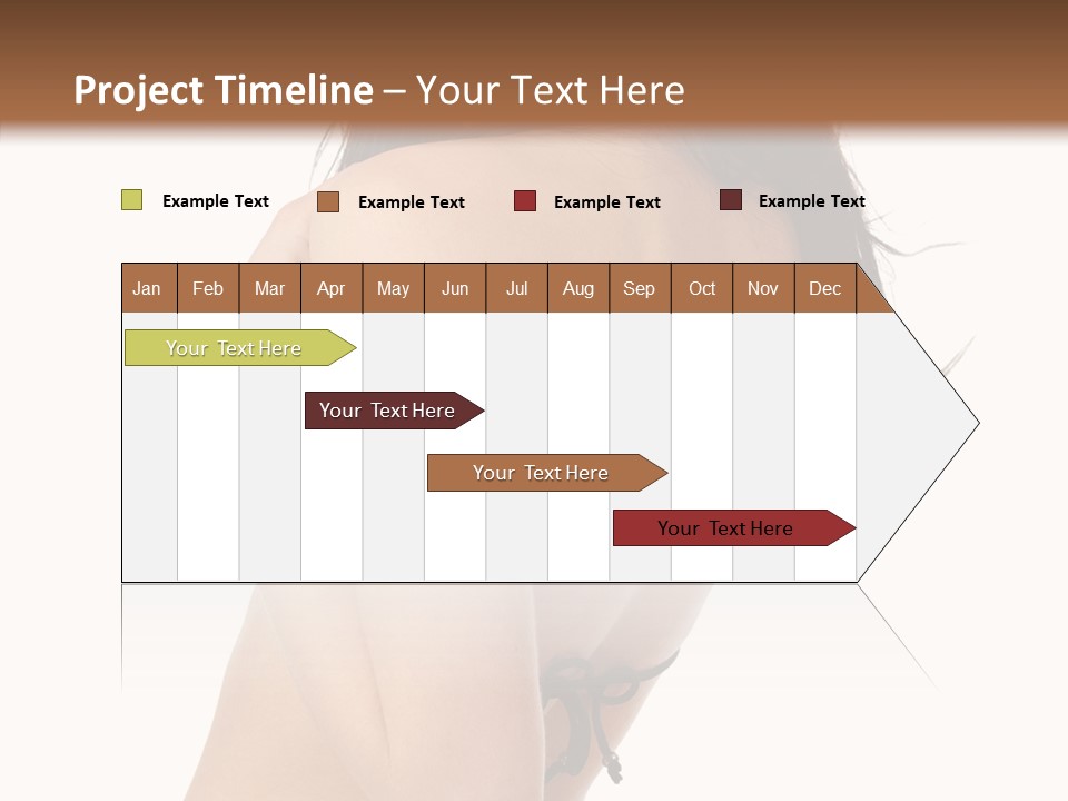 Bikini Beautiful Person PowerPoint Template