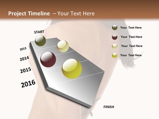 Bikini Beautiful Person PowerPoint Template