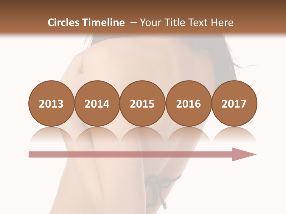 Bikini Beautiful Person PowerPoint Template