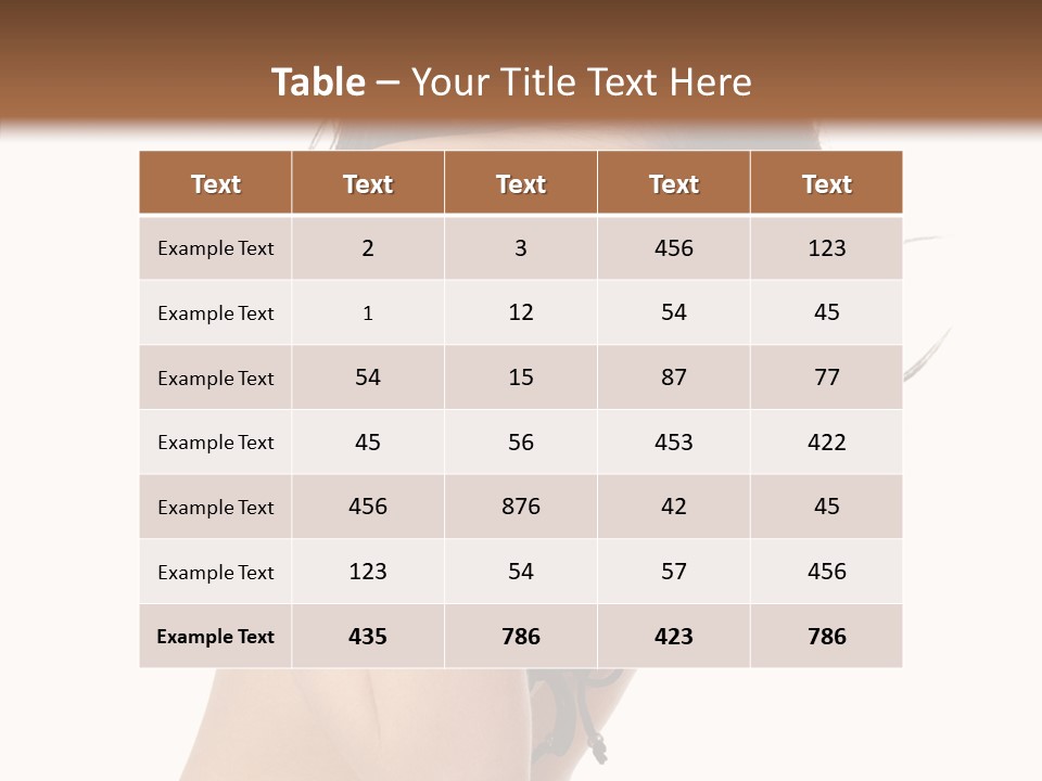 Bikini Beautiful Person PowerPoint Template