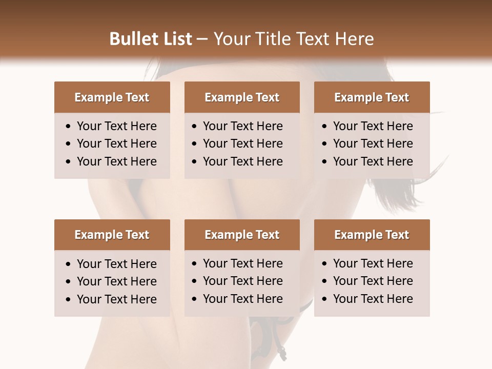 Bikini Beautiful Person PowerPoint Template