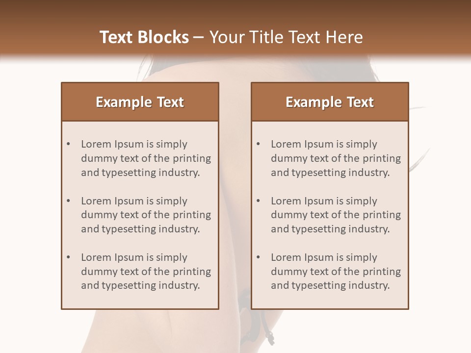 Bikini Beautiful Person PowerPoint Template