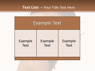 Bikini Beautiful Person PowerPoint Template