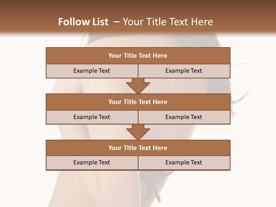 Bikini Beautiful Person PowerPoint Template