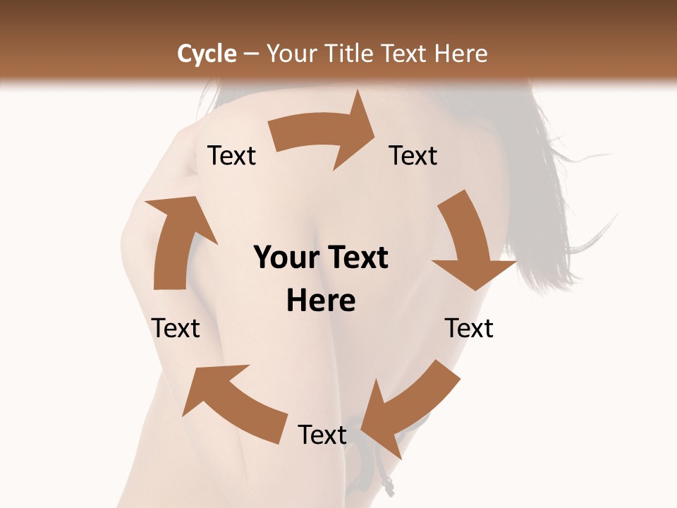 Bikini Beautiful Person PowerPoint Template