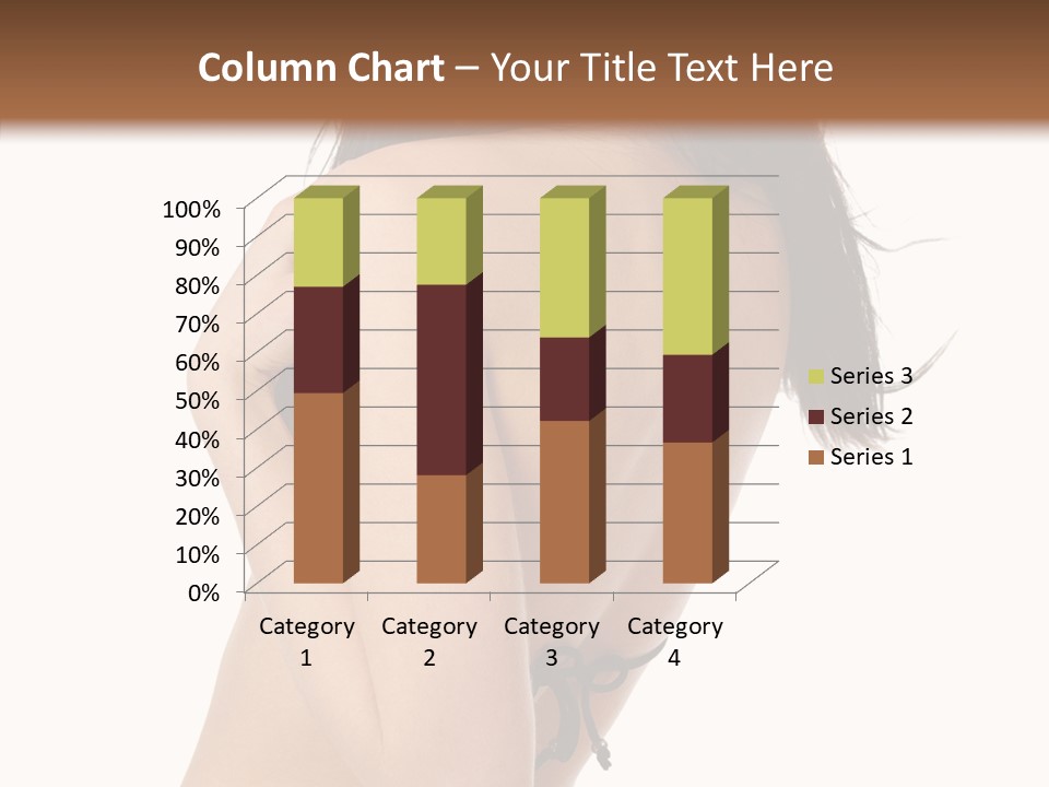 Bikini Beautiful Person PowerPoint Template