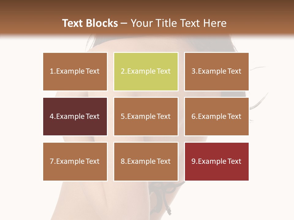 Bikini Beautiful Person PowerPoint Template