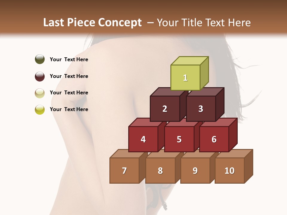 Bikini Beautiful Person PowerPoint Template