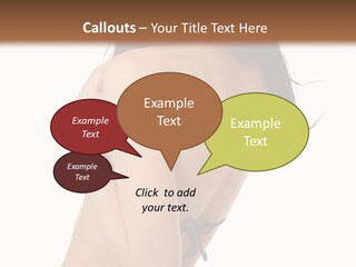 Bikini Beautiful Person PowerPoint Template