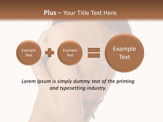 Bikini Beautiful Person PowerPoint Template