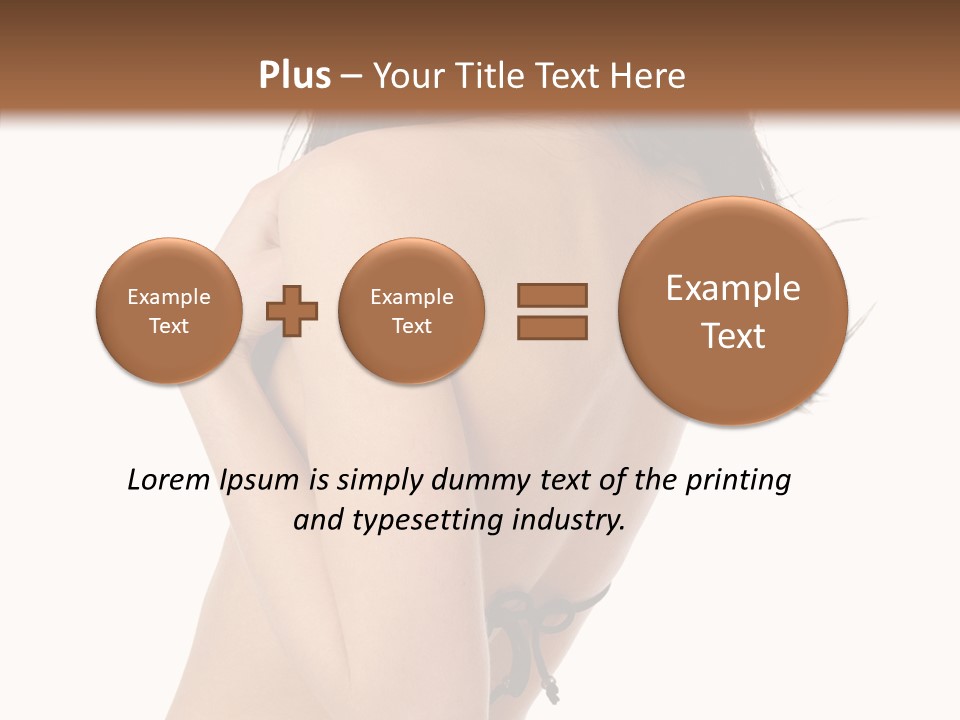 Bikini Beautiful Person PowerPoint Template