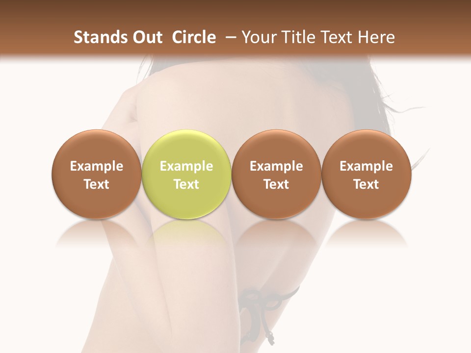 Bikini Beautiful Person PowerPoint Template