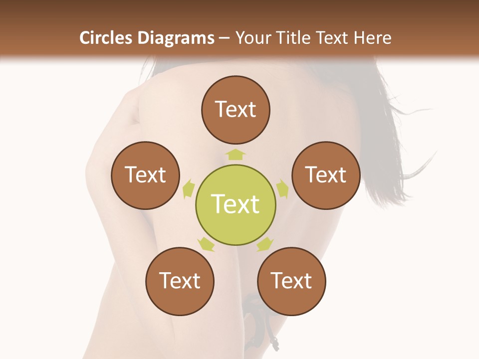 Bikini Beautiful Person PowerPoint Template