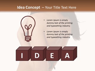 Bikini Beautiful Person PowerPoint Template