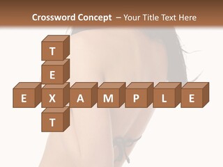 Bikini Beautiful Person PowerPoint Template