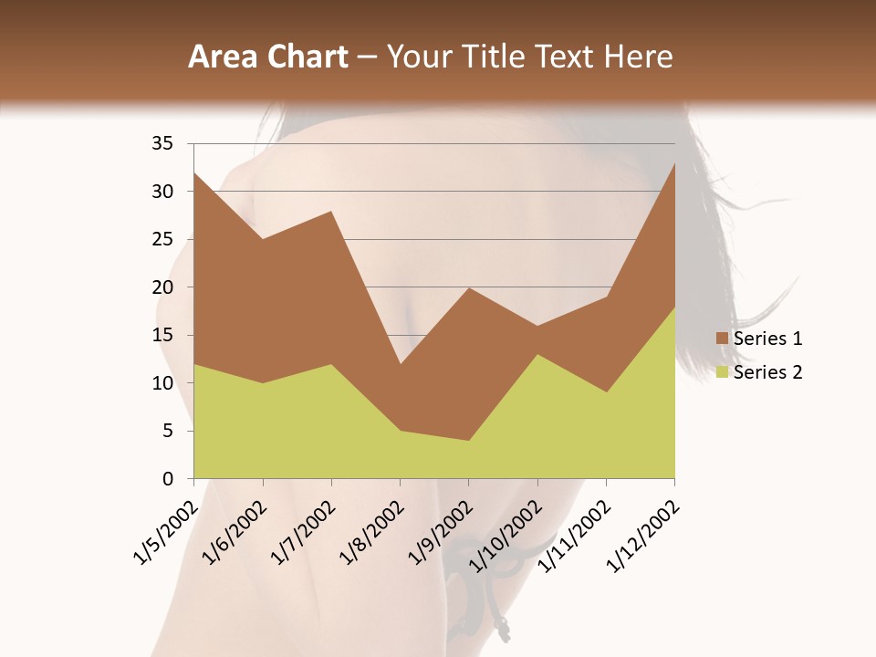 Bikini Beautiful Person PowerPoint Template