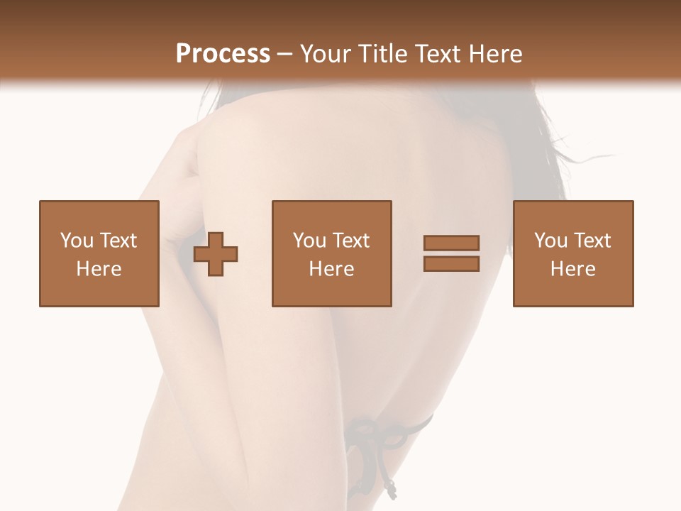 Bikini Beautiful Person PowerPoint Template