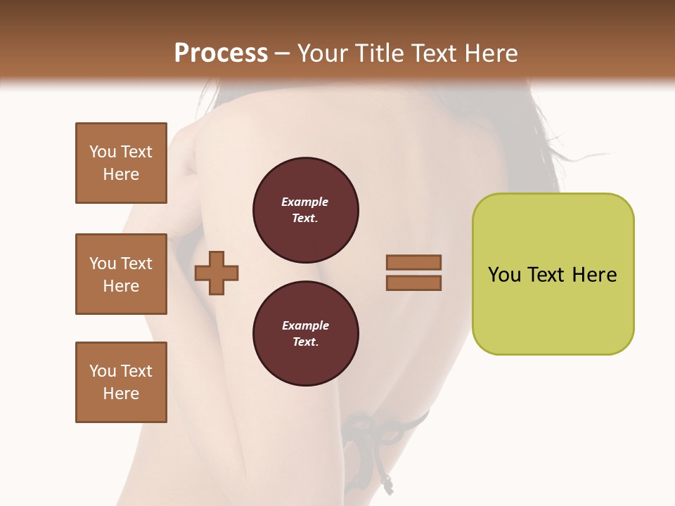 Bikini Beautiful Person PowerPoint Template