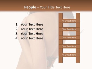 Bikini Beautiful Person PowerPoint Template