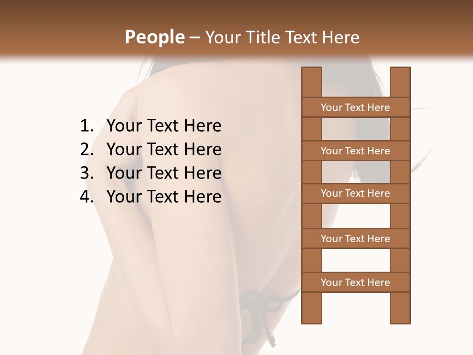 Bikini Beautiful Person PowerPoint Template