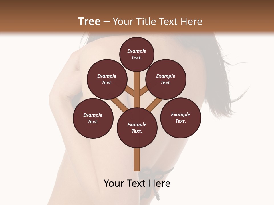 Bikini Beautiful Person PowerPoint Template
