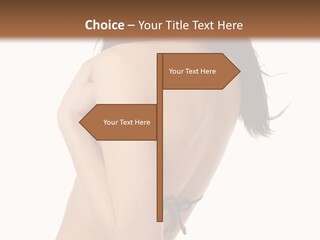 Bikini Beautiful Person PowerPoint Template